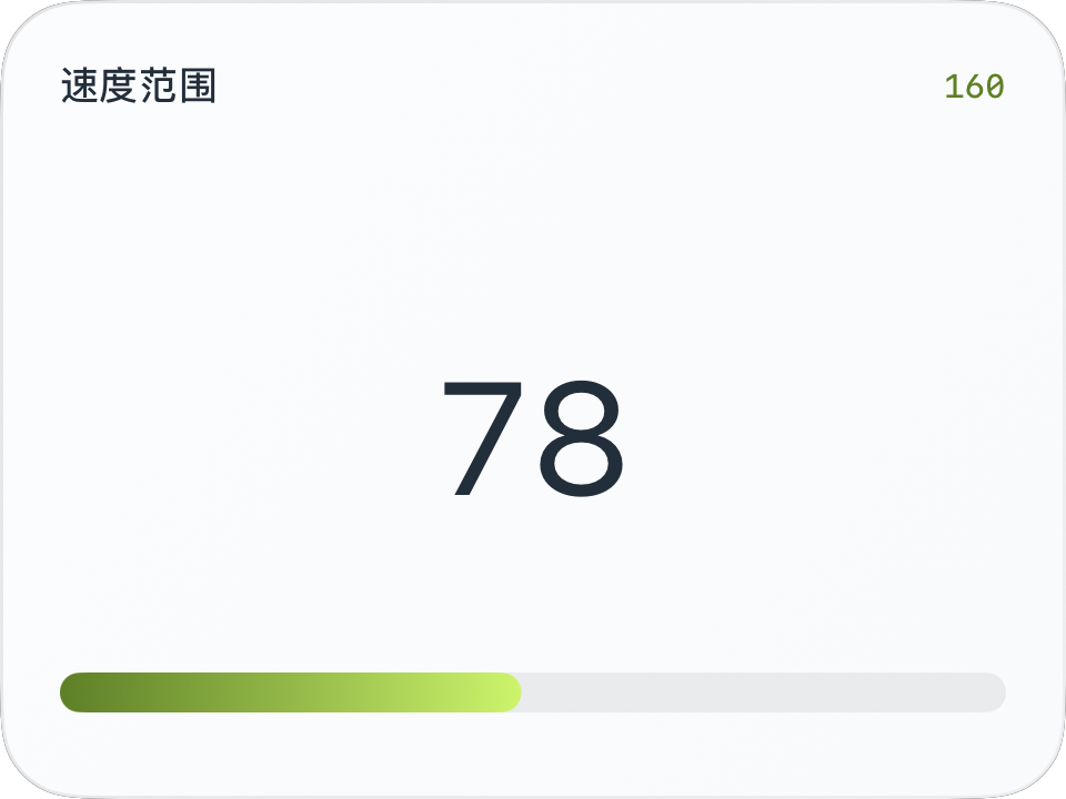 渐变速度进度条的 iOS 原生截图